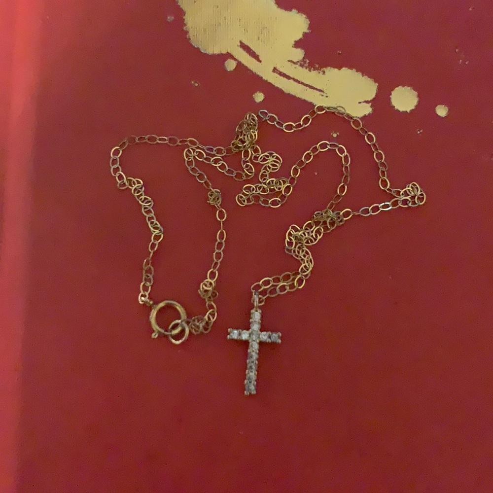 14K Gold Cross Necklace